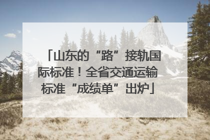 山东的“路”接轨国际标准！全省交通运输标准“成绩单”出炉